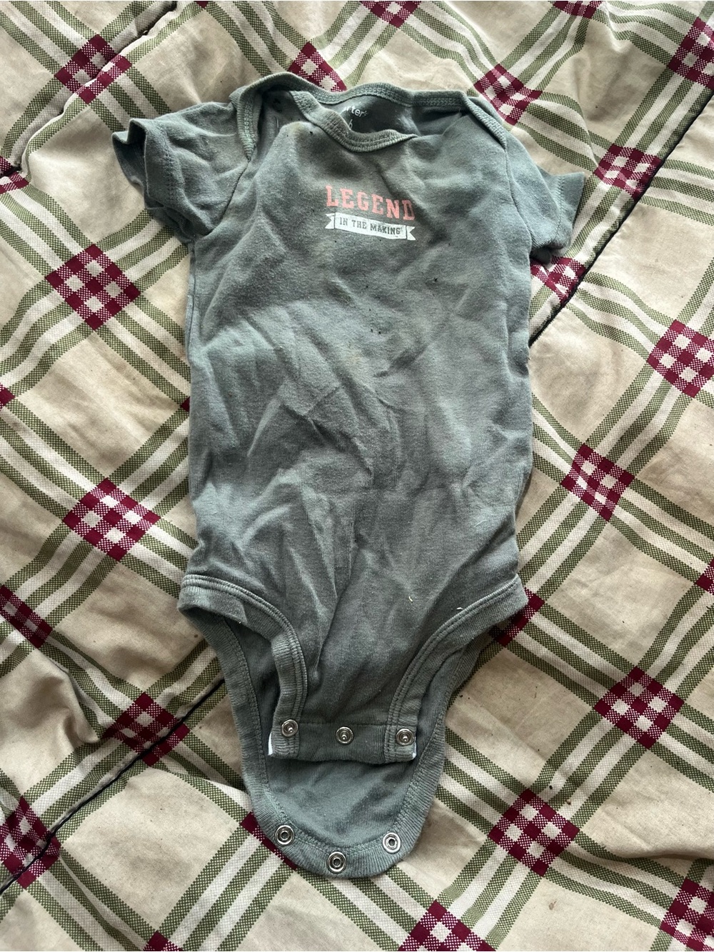 Carter's Slate Blue 'Legend' Short-Sleeve Baby One-Piece